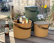 Camp stool bucket