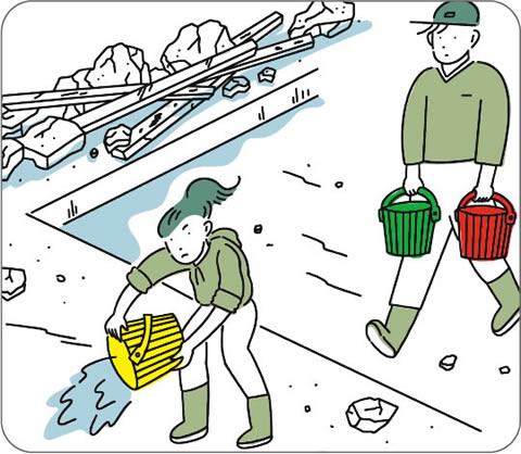 災害時の貯水、水のかき出しなどに役立ちます